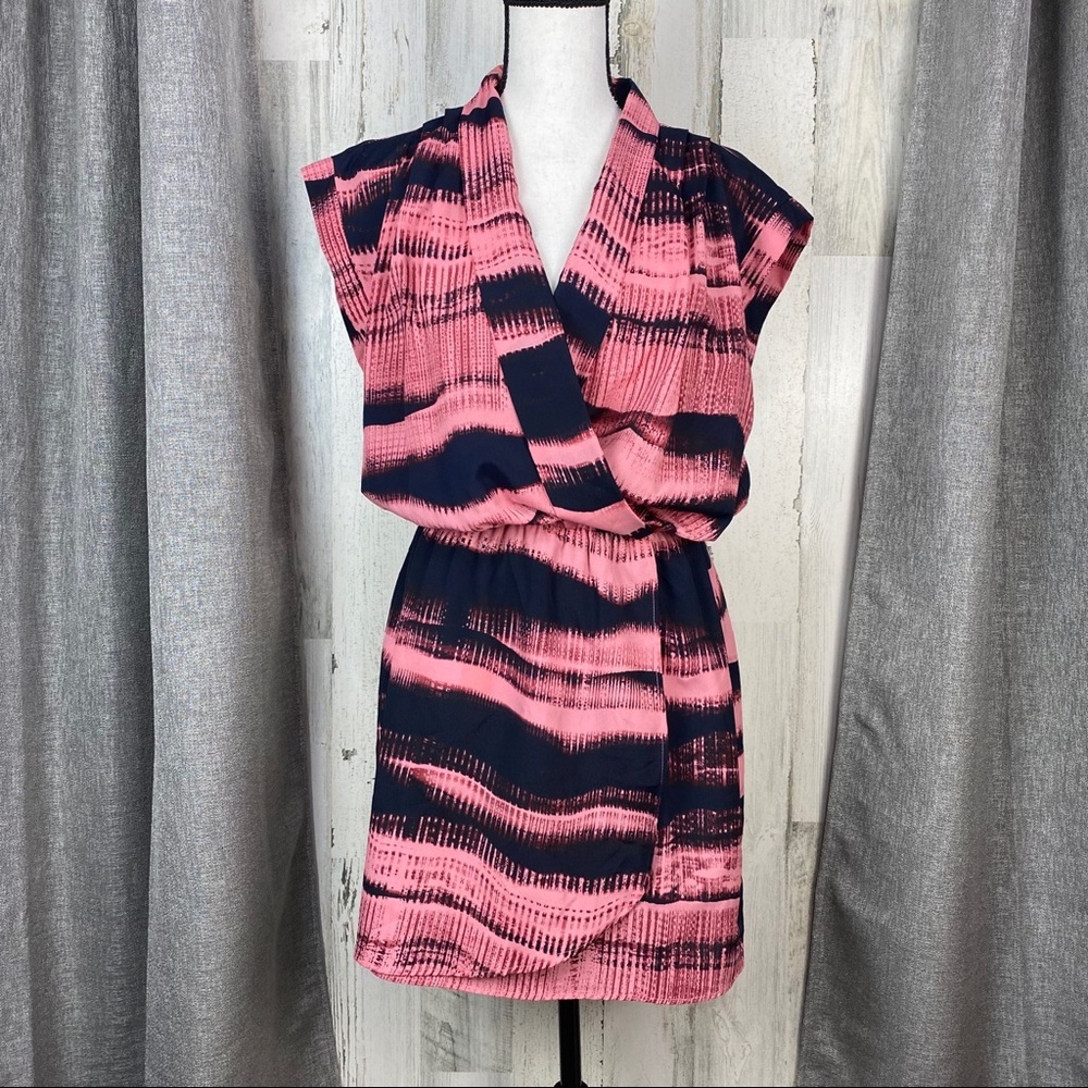 Bar III Faux Wrap Sleeveless Dress sz L